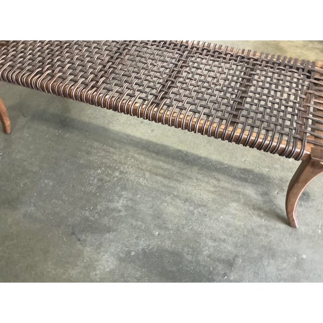 Mid Century Solid Walnut Klismos Ottoman For Sale In San Diego - Image 6 of 8