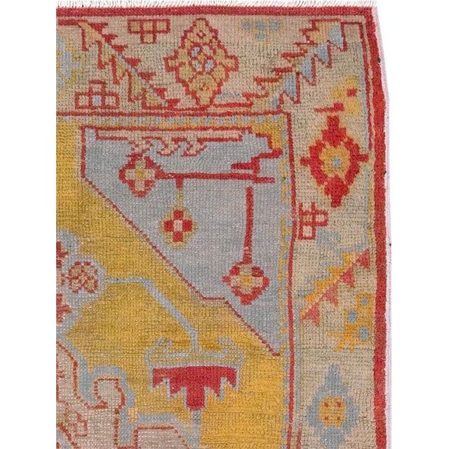 Tribal Galerie Shabab Collection Mid-20th Century Turkish Oushak Throw Rug For Sale - Image 3 of 10