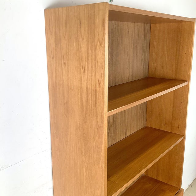Scandinavian Modern Teak Bookcase Cabinet For Sale - Image 9 of 18
