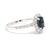 Stones: sapphire, 1 oval cut 7 x 5 mm approximately 1.1 total carats diamond round brilliant cut 1.2 - 2 mm approximately...