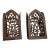 Pair of Heavy Vintage Cast Iron Gothic Cathedral Candle Holders For Sale