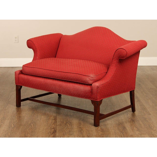 Georgian Style Upholstered Mahogany Loveseat For Sale - Image 18 of 18