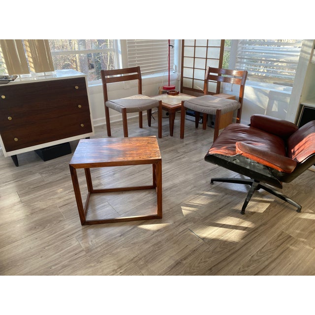 Wood Danish Modern Rosewood Side Table, Attributed to Jørgen Bækmark, Denmark Circa 1960s For Sale - Image 7 of 10