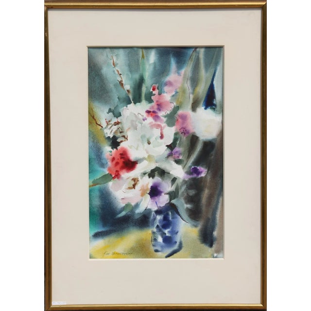 Eve Nethercott, Bouquet of Flowers Ii, Watercolor For Sale - Image 4 of 4