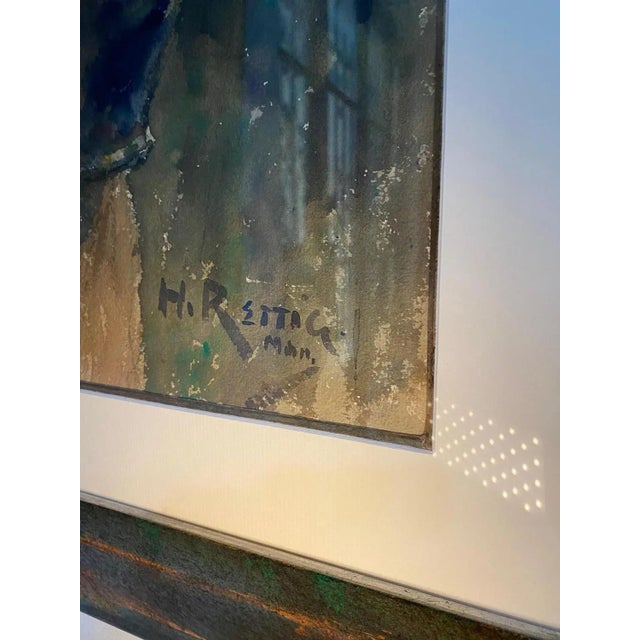 Heinrich Rettig, Young Boy with Carafe, Watercolor on Paper For Sale - Image 4 of 8