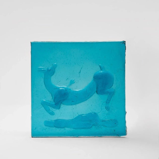 Glass Tile of Wounded Gazelle by Napoleone Martinuzzi for Venini For Sale - Image 3 of 9