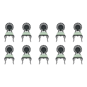 Late 20th Century Set of 10 "Veneman Collection" Grotto Garden Chairs by Tropitone