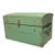 Antique American Green Painted Wood Steamer Trunk or Blanket Chest, 19th Century For Sale In Oklahoma City - Image 6 of 10