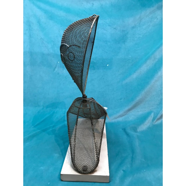 1950s Fredric Weinberg Wire Mesh Bust Head Display Mannequin For Sale - Image 10 of 11