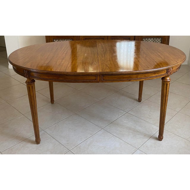 Davis Cabinet Company Louis XVI Style Solid Walnut Dining Room Set For Sale - Image 4 of 12