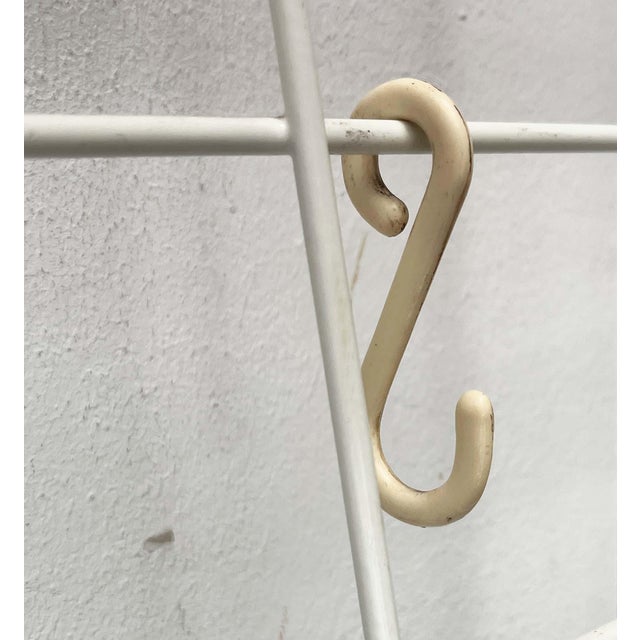 Mid-Century Modern German Minimalist White String Coat Rack, 1960s For Sale - Image 9 of 18