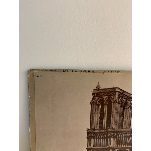Wonderful antique photo mounted on board and ready for framing. Grand tour image of Notre Dame and the Seine River in the...
