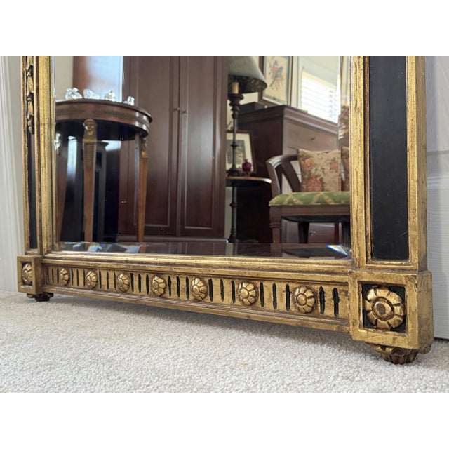 Vintage 1980s Neoclassical Beveled Mirror: Giltwood & Metal, Carved Urn & Swag For Sale - Image 17 of 18