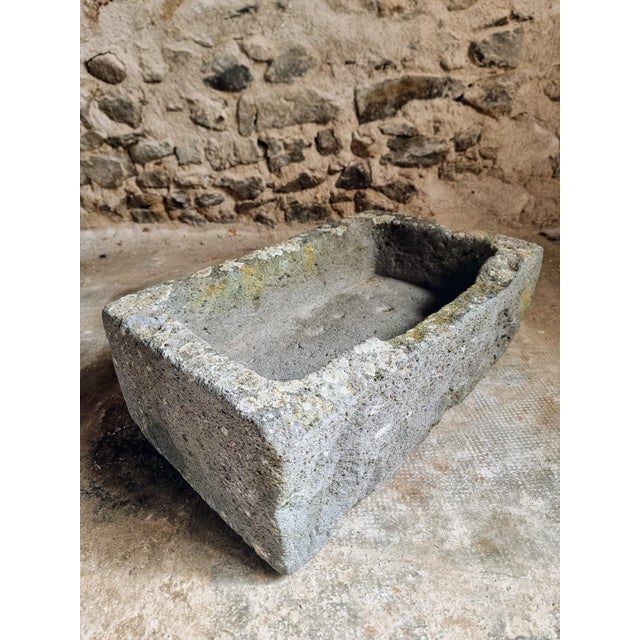 Stone Antique French Volcanic Stone Trough, 18th Century For Sale - Image 7 of 13