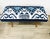 2020s Quadrille China Seas Kazak Blue and White Ikat Bench For Sale - Image 5 of 5