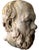 Socrates - philosopher - concrete head from the herm of villa alban 20th century socrates (470-399 bc) patinated concrete...