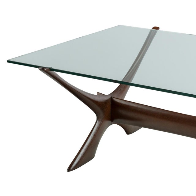 Mid-Century Modern 1960s Attributed to Fredrik Schriever-Abeln Teak and Glass Condor Coffee Table For Sale - Image 3 of 5