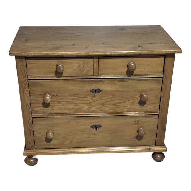 Antique Pine Two Over Two Drawers - Chest of Drawers From England For Sale