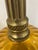 This pair of 80’s lamps feature amber glass The diameter of the glass is 11 inches Nice over scale size at 23 inches...