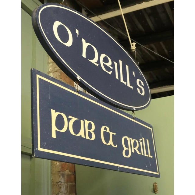 Irish Double-Sided Hanging Oneil's Oneil's Pub & Grill Sign, 1970s For Sale - Image 3 of 8