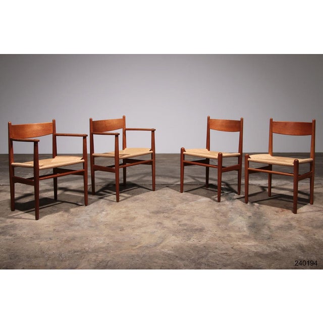 Dining Chairs by Hans Wegner for Carl Hansen & Søn, Denmark, 1960s, Set of 4 For Sale - Image 10 of 16