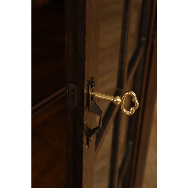 Antique Mission Oak Arts And Crafts Two Door Bookcase For Sale - Image 4 of 18