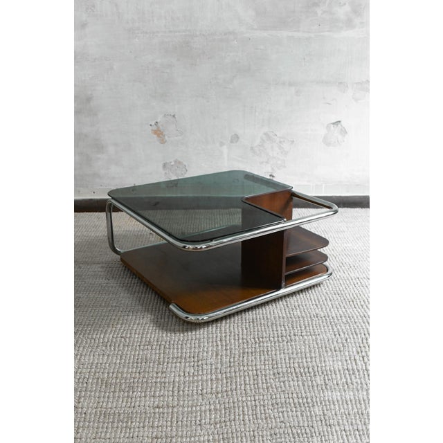 Brown Living Room Bar Cabinet with Side Shelves and Invisible Wheels, 1970s For Sale - Image 8 of 8