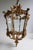 French Louis XV Style Brass and Etched Starburst Glass Lantern, 1950s For Sale - Image 12 of 14