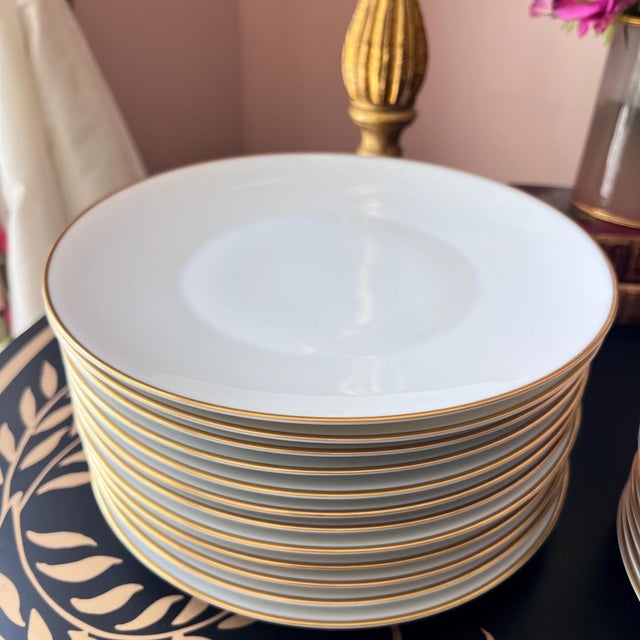 1970s Rosenthal Germany "Ascot" China // partial service for 12 // contemporary // classic // Fine China // vintage china set // gold band - 36 pcs For Sale In Kansas City - Image 6 of 9