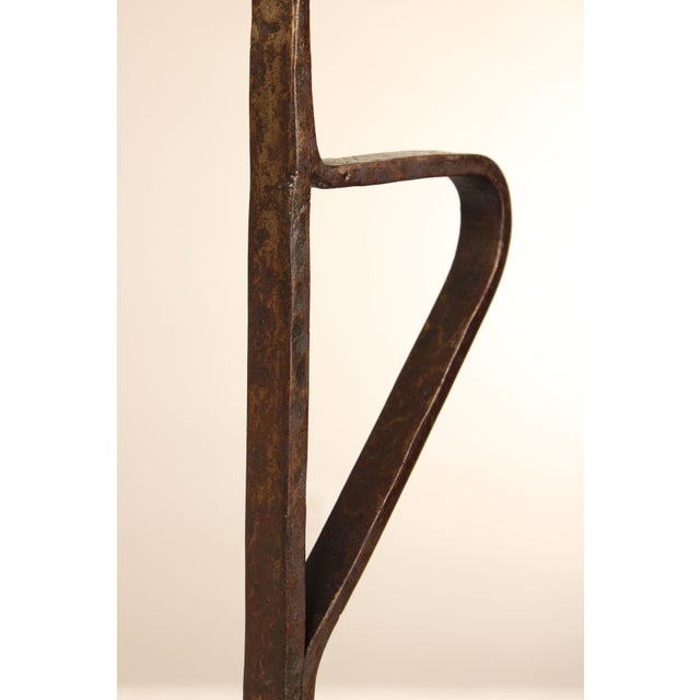 Mid Century Pair Of Hand Forged Tabletop Candelabras For Sale In Philadelphia - Image 6 of 12