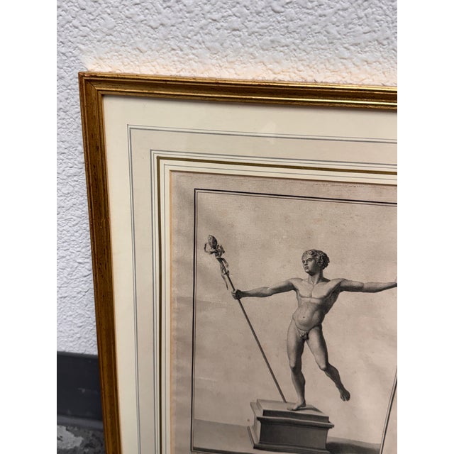 Black Carlo Nolli for Nicola Vanni "Ancient Roman Statue" Etching, Framed For Sale - Image 8 of 12