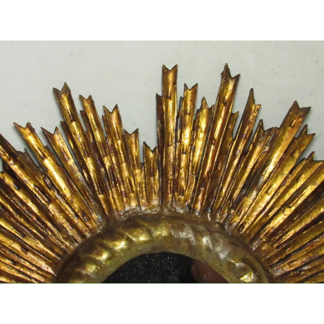 Spanish Giltwood Sunburst Mirror For Sale - Image 15 of 15