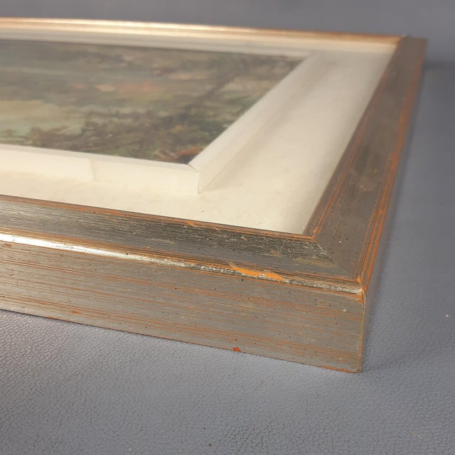 A. Capello, River Landscape Fisherman, 1990s, Oil, Framed For Sale - Image 9 of 11