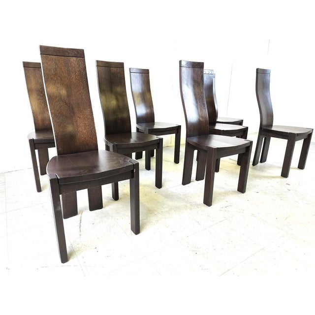 Dining Chairs by Rob & Dries Van Den Berghe, 1980s, Set of 8 For Sale - Image 9 of 10