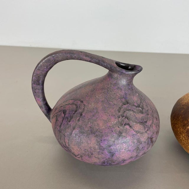 Pottery Vases 313 from Kurt Tschörner Ruscha, Germany, 1970s, Set of 2 For Sale - Image 6 of 18