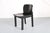 Contemporary Wood & Black Leather Dining Chairs in the style of Afra & Tobia Scarpa, Set of 6 For Sale - Image 3 of 18
