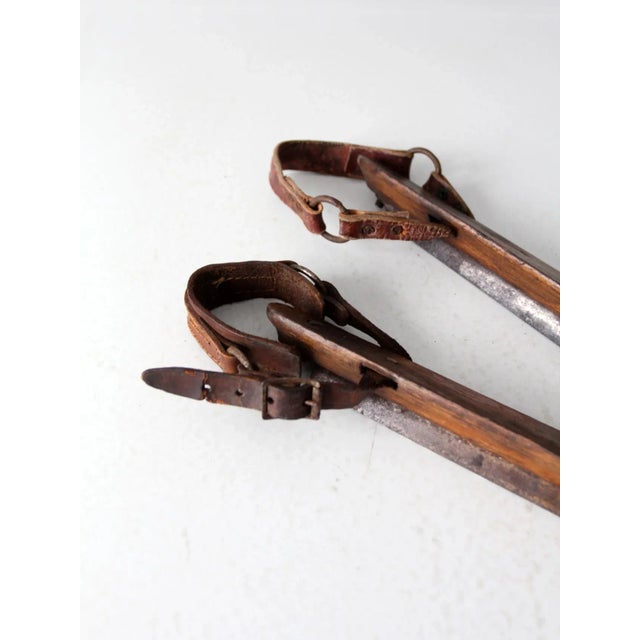 Antique J Noorman Denham Ice Skates For Sale - Image 10 of 13