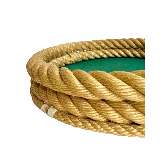 Vintage Rope Tray Attributed to Adrian Audoux & Frida Minet For Sale - Image 11 of 13
