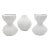 Martin Freyer Plissee White Porcelain Vase and Candle Holders For Sale