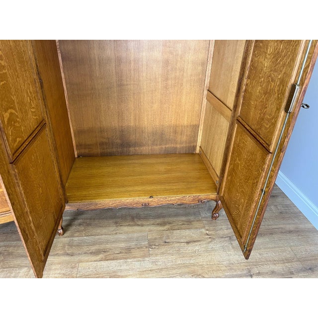 Vintage French Louis XVI Style Wardrobe in Oak For Sale - Image 12 of 14