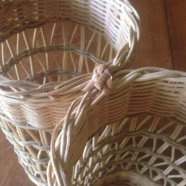 Vintage Wicker Double Wine Baskets a Pair Chairish