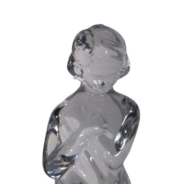 Mid-Century Modern Cambridge Glass Draped Lady Flower Frog For Sale - Image 3 of 9