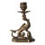 Vintage Victorian-Style Brass Griffin Candlestick Holder For Sale