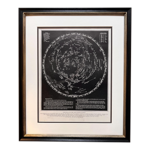 Vintage Constellation Star Map Framed - Authentic Vintage 1940s Print