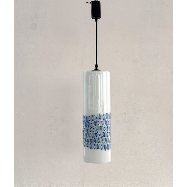 Glass Italian Murano Glass Pendant Fixture by Peter Pelzel for Vistosi, 1970s For Sale - Image 7 of 14
