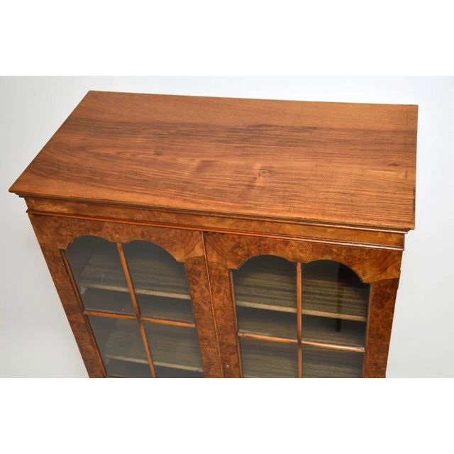 Burr Walnut Bookcase, 1930s For Sale - Image 6 of 9