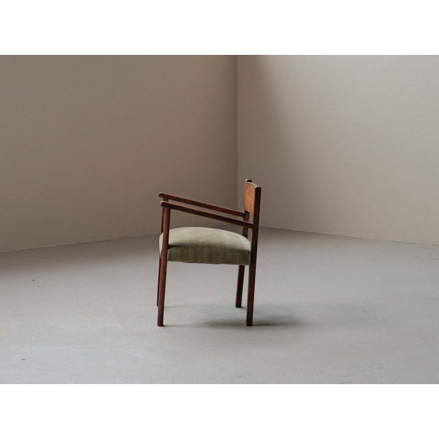 Brown Modern Wooden Armchair, France, 1950 For Sale - Image 8 of 18