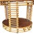 Restored Mid-Century Two Tier Round Stick Reed Rattan Coffee Table With Mahogany Top For Sale In Los Angeles - Image 6 of 8