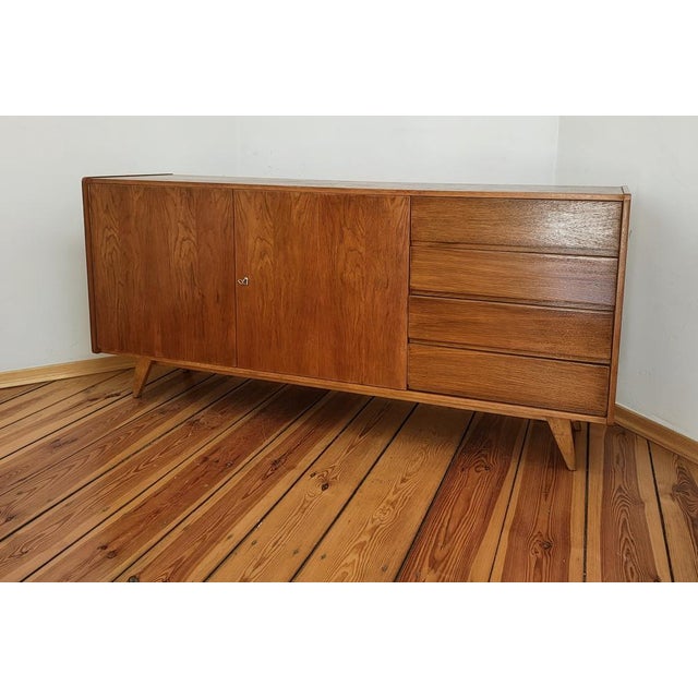 Chest of drawers designed by J. Jiroutek, Czechoslovakia, 1960's. Unique chest of drawers in excellent condition. The...