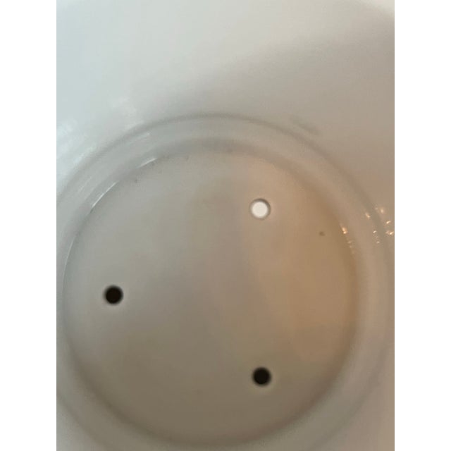 Contemporary Ausarten Wien Vienna Pink Rose Planter With Underplate For Sale - Image 3 of 9